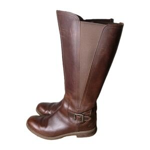 Timberland EK Savin Hill Tall Medium Shaft Brown Women's Sz 8‎ Riding Boots A125